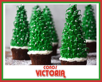 CUPCAKES DE ÁRBOL DE NAVIDAD