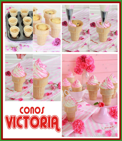 FALSOS HELADOS CON CUPCAKES